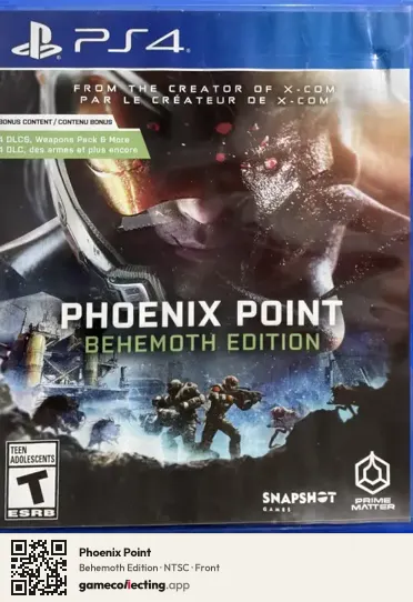 Phoenix Point PlayStation 4, NTSC box front