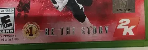 NBA 2K16, the ESRB box on its front