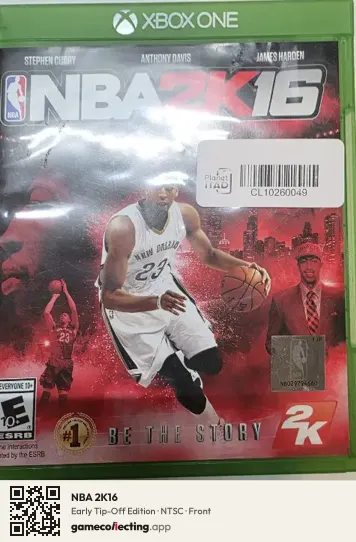 NBA 2K16 Xbox One, NTSC box front
