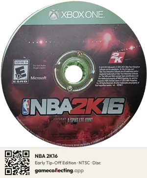 NBA 2K16 Xbox One, NTSC disc