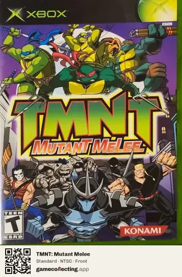 TMNT: Mutant Melee Xbox, NTSC box front