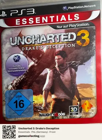 Uncharted 3: Drake's Deception PlayStation 3, Germany box front