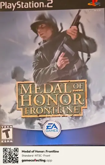 Medal of Honor: Frontline PlayStation 2, NTSC box front