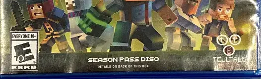 Minecraft: Story Mode Season Two, the ESRB box on its front