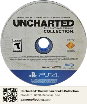 Uncharted: The Nathan Drake Collection PlayStation 4, NTSC disc