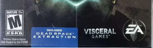Dead Space 2, the ESRB box on its front