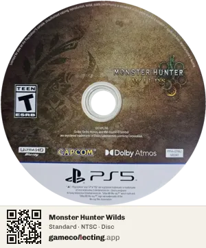 Monster Hunter Wilds PlayStation 5, NTSC disc