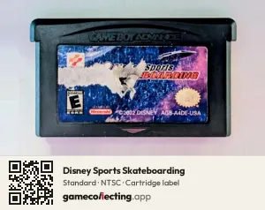 Disney Sports Skateboarding Game Boy Advance, NTSC cartridge label
