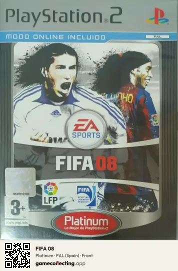 FIFA 08 PlayStation 2, Spain box front