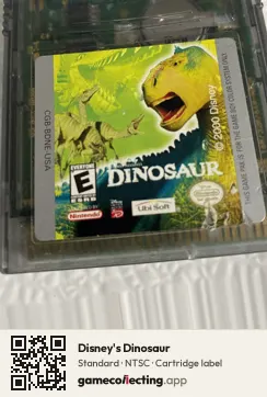 Disney's Dinosaur Game Boy Color, NTSC cartridge label