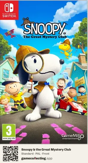 Snoopy & the Great Mystery Club Nintendo Switch, PAL box front