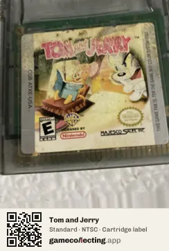 Tom and Jerry Game Boy Color, NTSC cartridge label