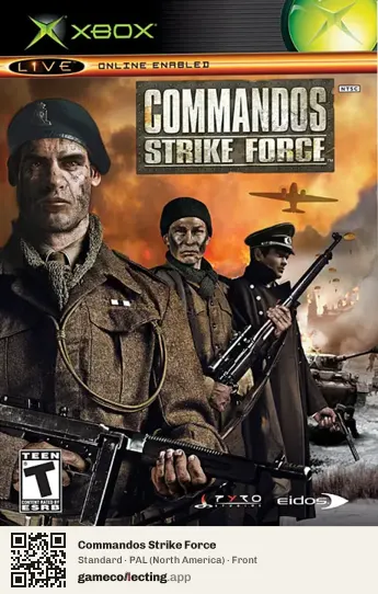 Commandos Strike Force Xbox, North America box front