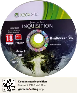 Dragon Age: Inquisition Xbox 360, PAL disc