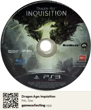 Dragon Age: Inquisition PlayStation 3, PAL disc
