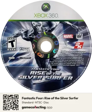 Fantastic Four: Rise of the Silver Surfer Xbox 360, NTSC disc