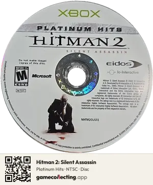 Hitman 2: Silent Assassin Xbox, NTSC disc