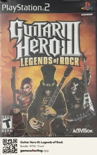 Guitar Hero III: Legends of Rock PlayStation 2, NTSC box front