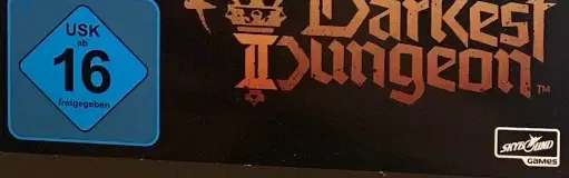 Darkest Dungeon II, the USK square on its front