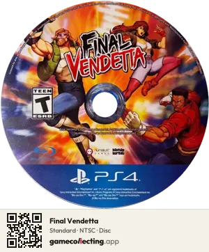 Final Vendetta PlayStation 4, NTSC disc