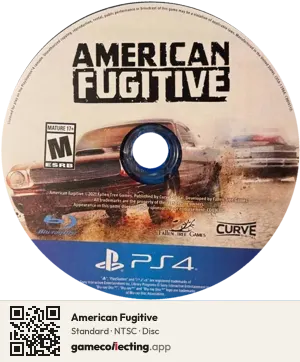 American Fugitive PlayStation 4, NTSC disc