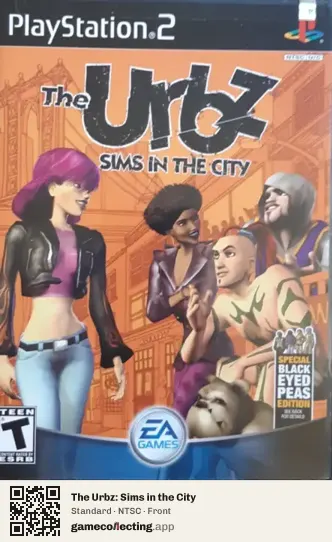 The Urbz: Sims in the City PlayStation 2, NTSC box front