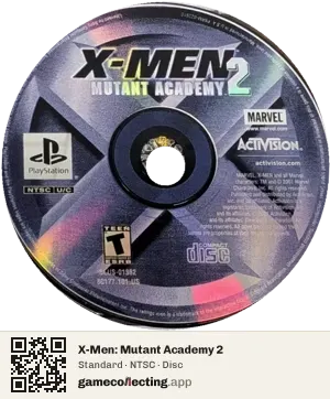 X-Men: Mutant Academy 2 PlayStation, NTSC disc