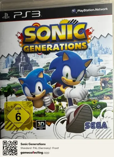 Sonic Generations PlayStation 3, Germany box front