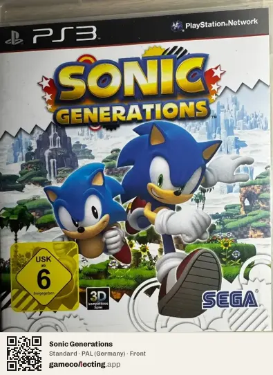 Sonic Generations PlayStation 3, Germany box front