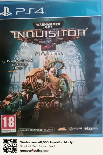 Warhammer 40,000: Inquisitor: Martyr PlayStation 4, France box front