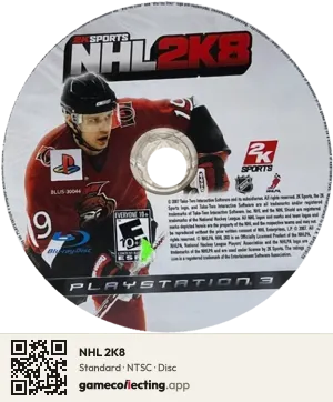 NHL 2K8 PlayStation 3, NTSC disc