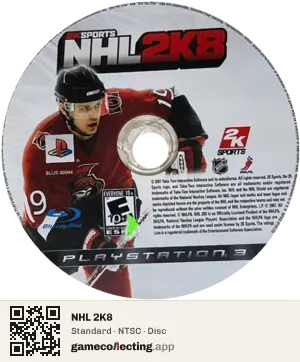 NHL 2K8 PlayStation 3, NTSC disc