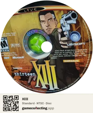 XIII Xbox, NTSC disc