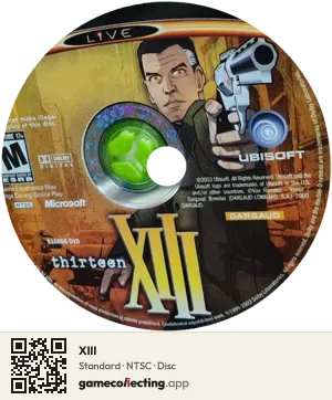 XIII Xbox, NTSC disc