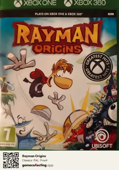 Rayman Origins Xbox 360, PAL box front