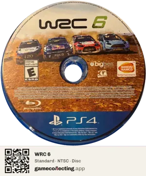 WRC 6 PlayStation 4, NTSC disc