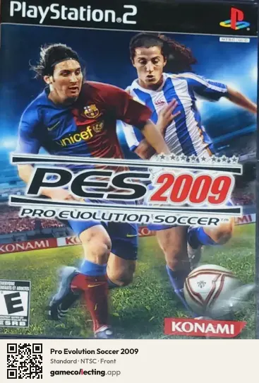 Pro Evolution Soccer 2009 PlayStation 2, NTSC box front