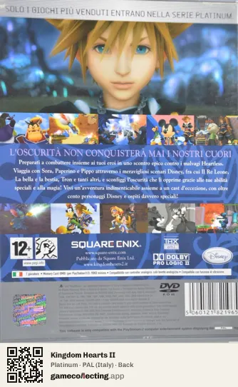 Kingdom Hearts II PlayStation 2, Italy box back