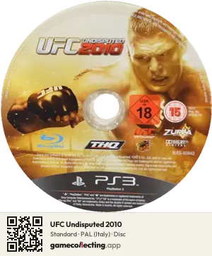 UFC Undisputed 2010 PlayStation 3, PAL disc
