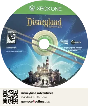 Disneyland Adventures Xbox One, NTSC disc
