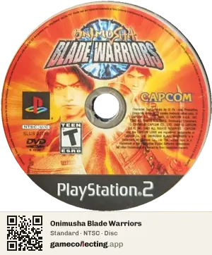 Onimusha Blade Warriors PlayStation 2, NTSC disc