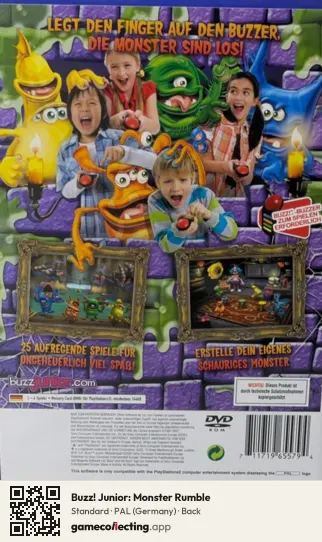 Buzz! Junior: Monster Rumble PlayStation 2, Germany box back