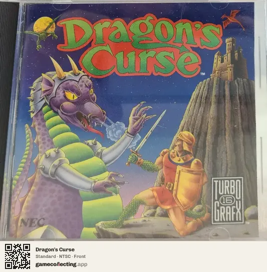Dragon's Curse TurboGrafx-16, NTSC box front