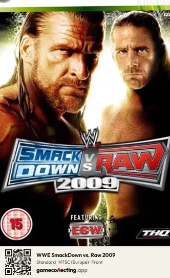 WWE SmackDown vs. Raw 2009 Xbox 360, Europe box front