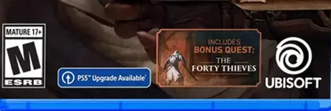 Assassin's Creed Mirage, the ESRB box on its front