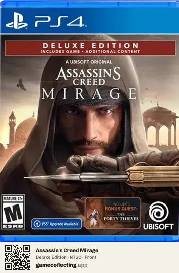 Assassin's Creed Mirage PlayStation 4, NTSC box front
