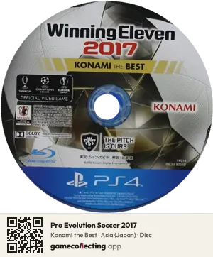 Pro Evolution Soccer 2017 PlayStation 4, Asia disc