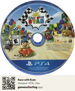 Race with Ryan PlayStation 4, NTSC disc