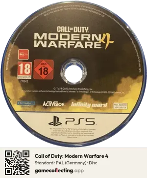 Call of Duty: Modern Warfare 4 PlayStation 5, PAL disc