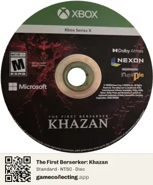 The First Berserker: Khazan Xbox Series X, NTSC disc